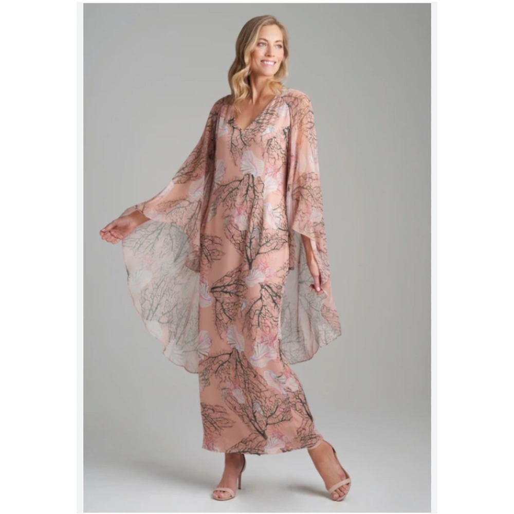NWT Ala von Auersperg Angelina Silk Maxi Dress Runaway Beach‎ Sz 6 $1200